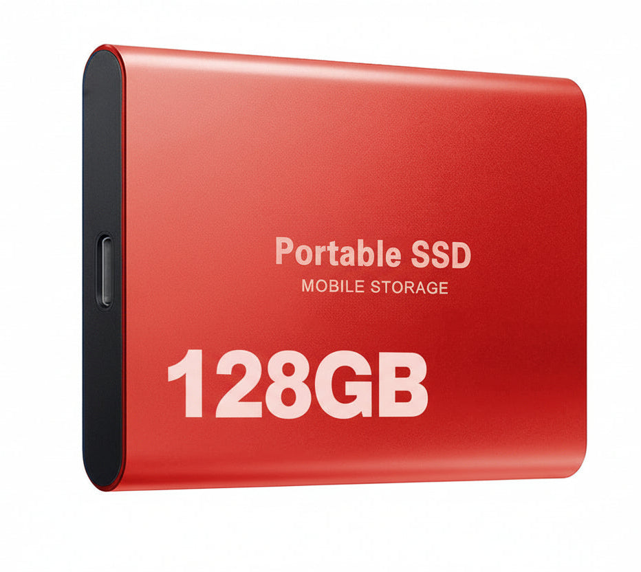 Disco duro SSD portátil de 128 GB, almacenamiento externo compacto, rápido y de la mejor calidad.
