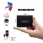 Disco duro SSD portátil de 128 GB, almacenamiento externo compacto, rápido y de la mejor calidad.