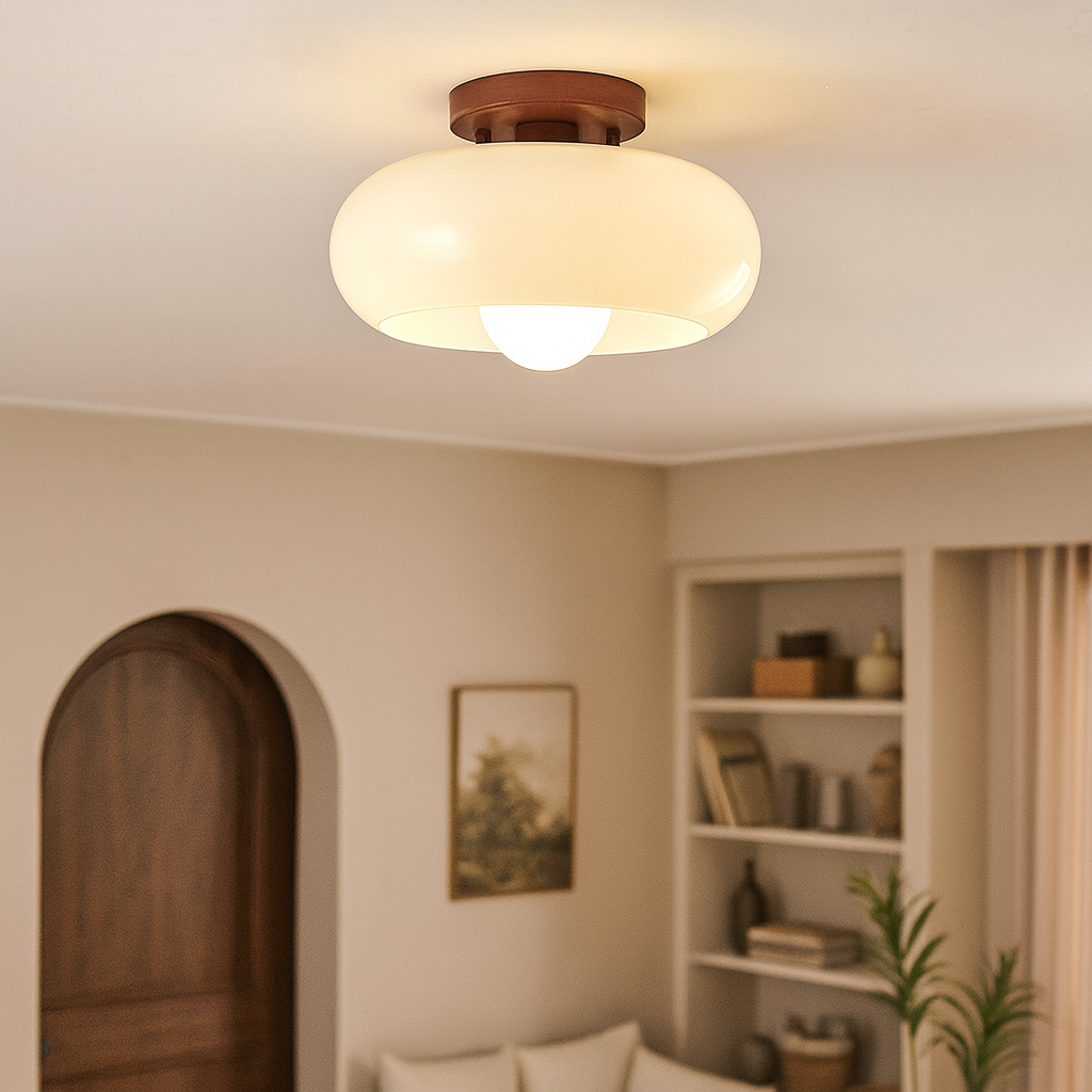 Sansotti | Bauhaus Plafondlamp French Cream – Crème LED Plafondlamp voor Slaapkamer & Woonkamer