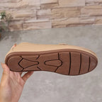 Mocasines elegantes para mujer con detalle de cadena de cristal