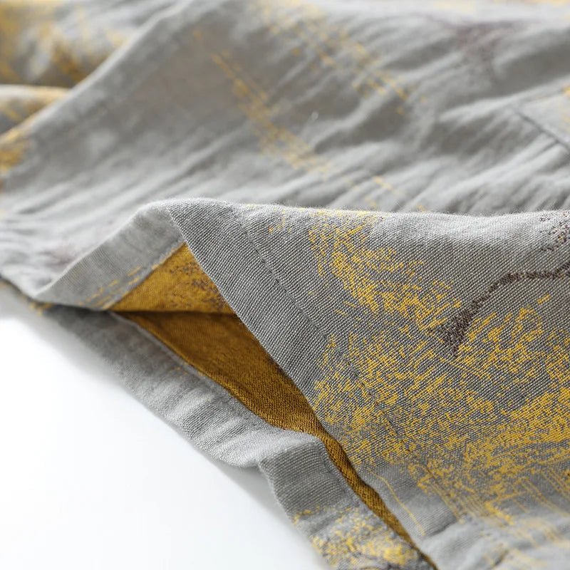Conjunto de pijama kimono para mujer - Ropa de estar por casa con estampado artístico de acuarela