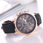 Reloj cronógrafo moderno para mujer con números romanos