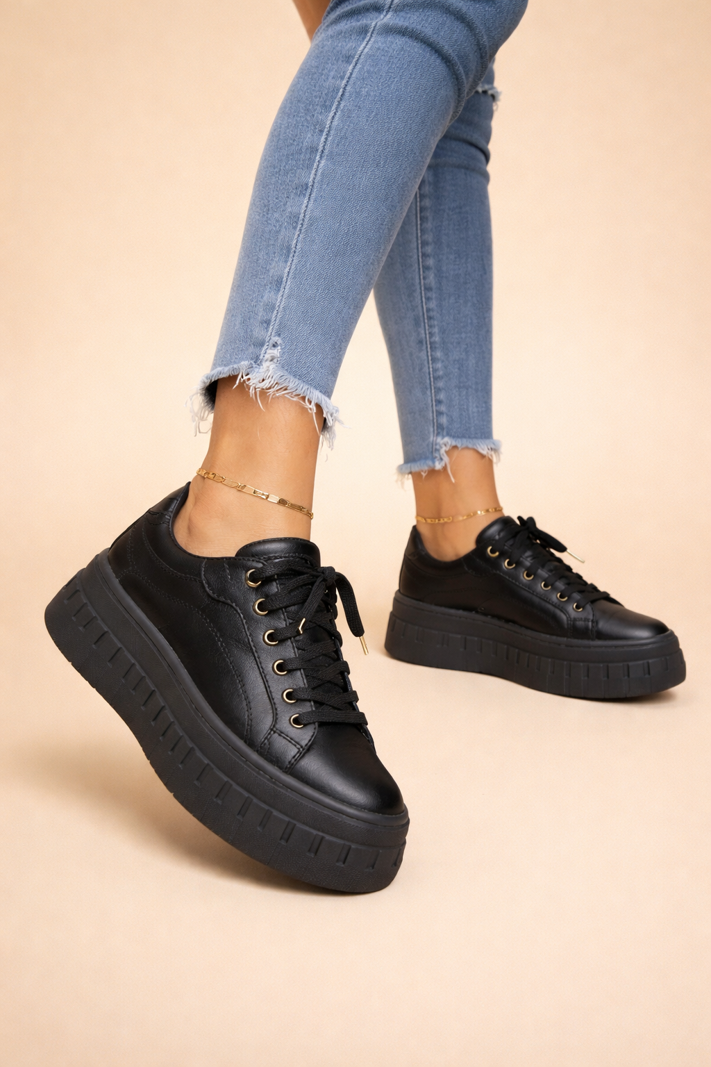 Zapatillas de plataforma para mujer con suela acolchada