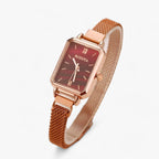 Reloj cuadrado de moda para mujer con correa magnética