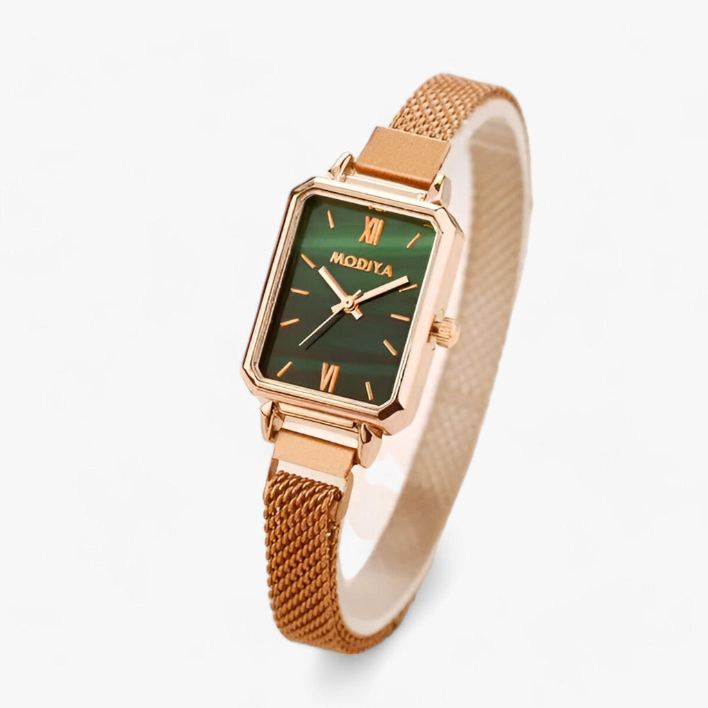 Reloj cuadrado de moda para mujer con correa magnética