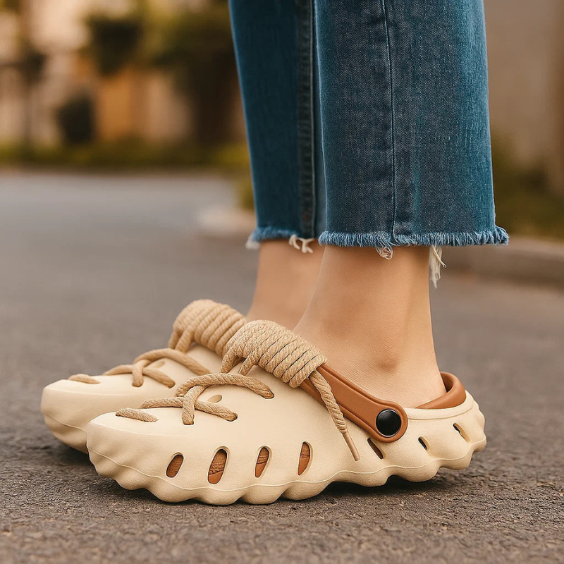 Zuecos Wayfarer con cordones para mujer: comodidad y estilo para todos los días.