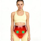 Almohadilla térmica menstrual para mujeres para aliviar los cólicos con envoltura abdominal y lumbar eléctrica portátil.