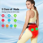 Almohadilla térmica menstrual para mujeres para aliviar los cólicos con envoltura abdominal y lumbar eléctrica portátil.