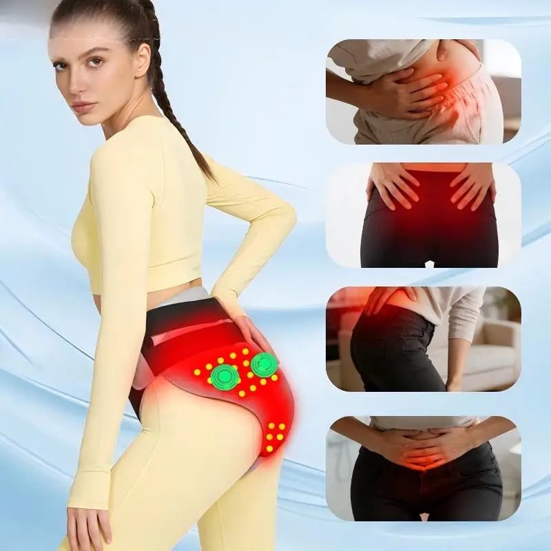 Almohadilla térmica menstrual para mujeres para aliviar los cólicos con envoltura abdominal y lumbar eléctrica portátil.