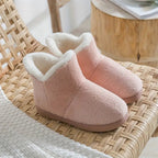Zapatillas botín cálidas de mujer para casa