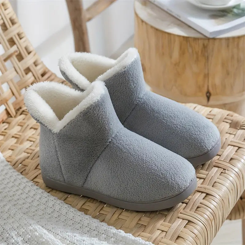 Zapatillas botín cálidas de mujer para casa