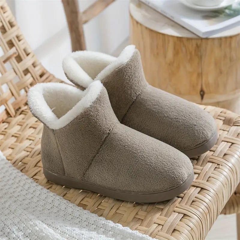 Zapatillas botín cálidas de mujer para casa