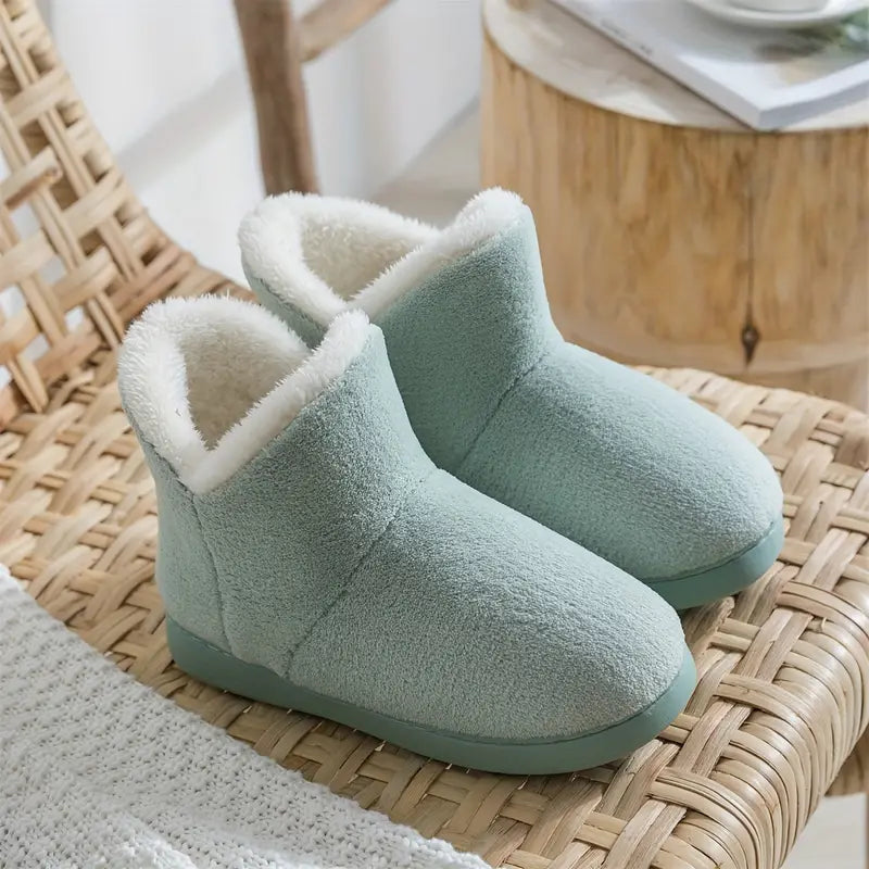 Zapatillas botín cálidas de mujer para casa