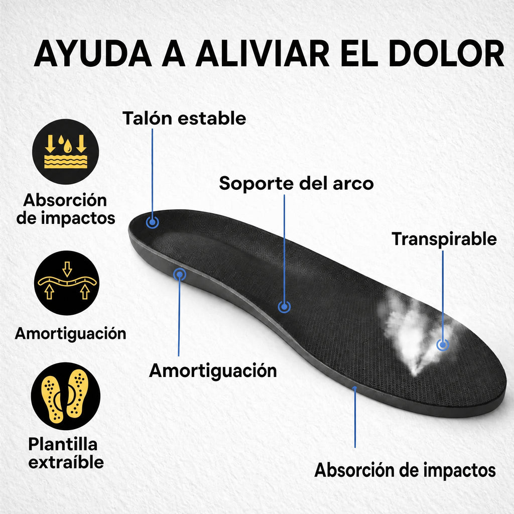 Zapatillas deportivas ortopédicas para hombre con suela de soporte